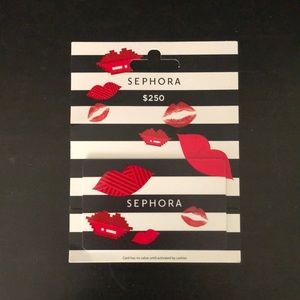 Sephora gift card value of $250